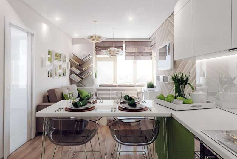 Кухня, объединенная с комнатой (38 фото): правила объединения газифицированной кухни с другой комнатой в квартире. как убрать стену для соединения комнат?