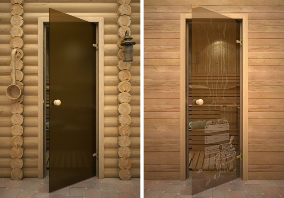 Как выбрать стеклянные двери для сауны и бани по размерам, толщине и качеству стекла + фото
