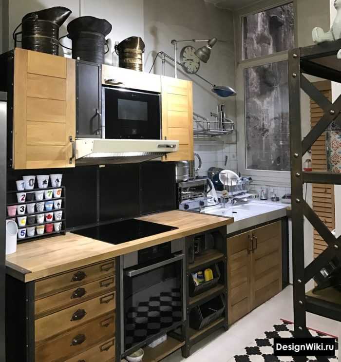 Кухня в стиле «лофт» (85 фото): варианты дизайна, выбор модульного кухонного гарнитура для интерьера и других элементов
