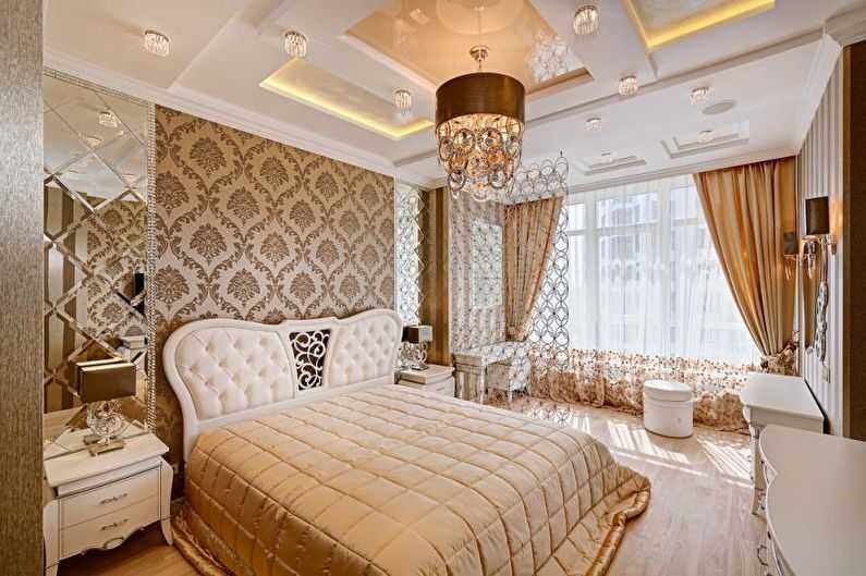Спальня в стиле арт-деко (92 фото): варианты дизайна интерьера, комод и другая мебель