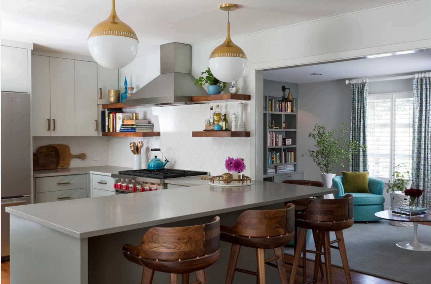 Как отделить кухню от гостиной: лучшие способы зонирования пространства (60 фото)