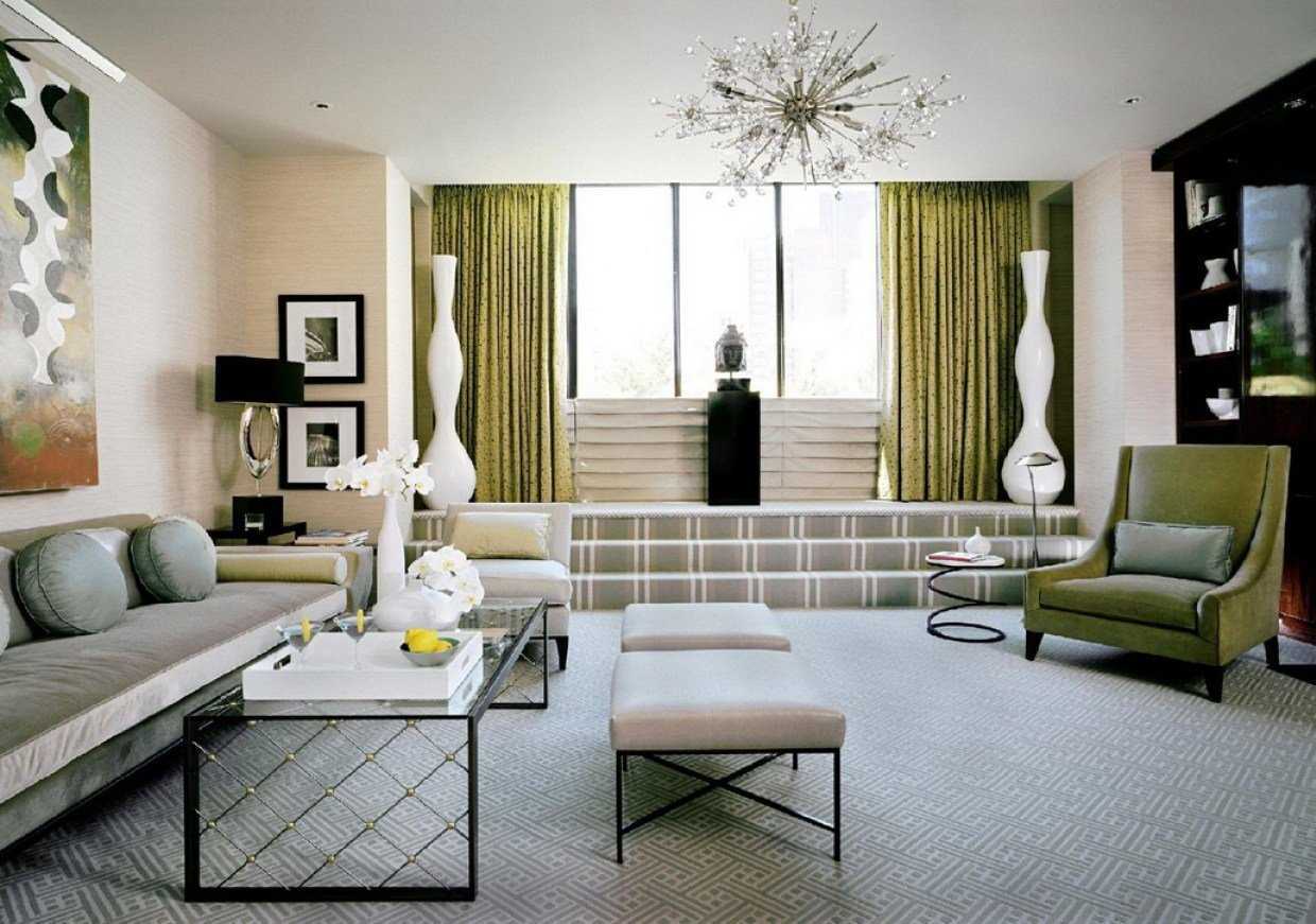 Дизайн интерьера роскошной гостиной в стиле модерн