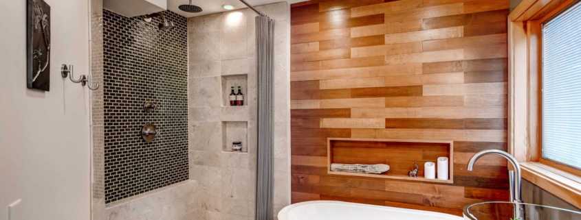 Отделка ванной комнаты (114 фото): подбор отделочных материалов, варианты плитки для стен