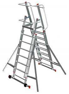Трехсекционные алюминиевые лестницы: раздвижные модели с 3 секциями габаритами 3х9 и 3х12, 3-секционные стремянки на 12 ступеней