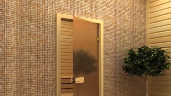 Стеклянная дверь в парную - строим баню или сауну