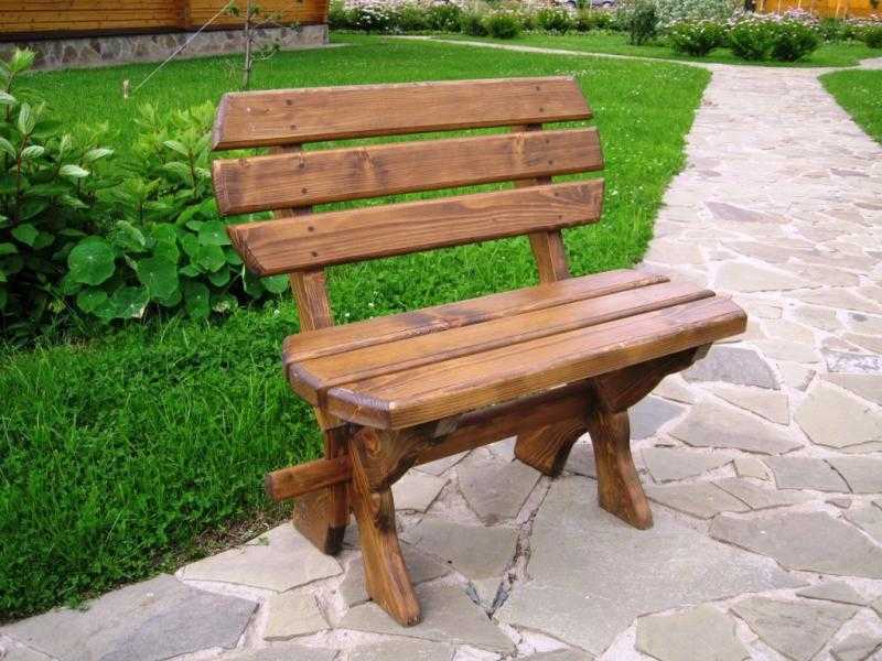Простая садовая скамейка