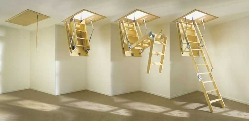 Складные лестницы на чердак: чердачная раскладная конструкция с люком, складывающиеся и выдвижные деревянные модели